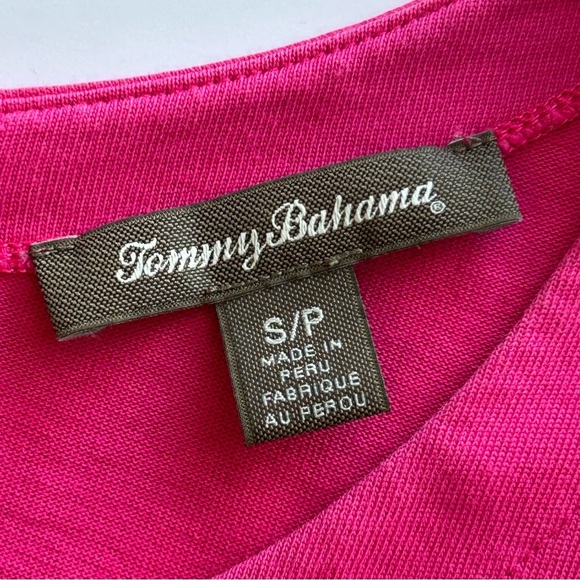 Tommy Bahama Fandango Short Sleeve Zipper-Back Dress Hot Pink - Picture 3 of 4